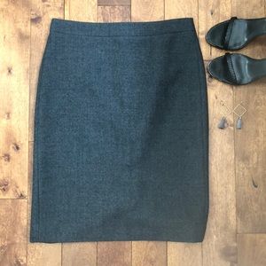 J. Crew Charcoal Gray No. 2 Pencil Skirt, Size 2